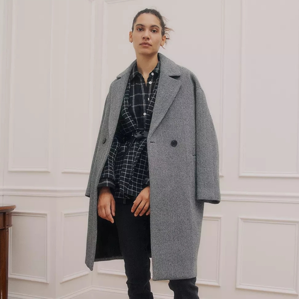 Averdon Coat in Herringbone Insuluxe Fabric large